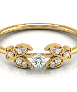 Double Side Leaf Pointer Diamond Ring