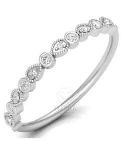 Drop Round Chain Diamond Ring