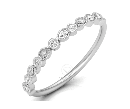 Drop Round Chain Diamond Ring