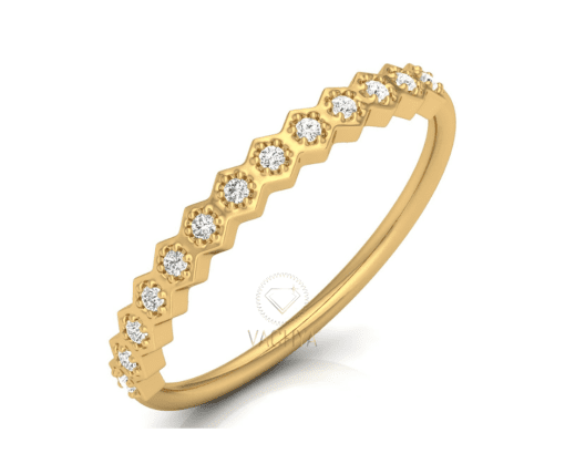 Diamond Zig Zag Ring