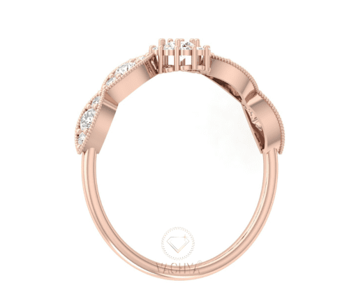 Diamond Rose Gold Ring - Image 4