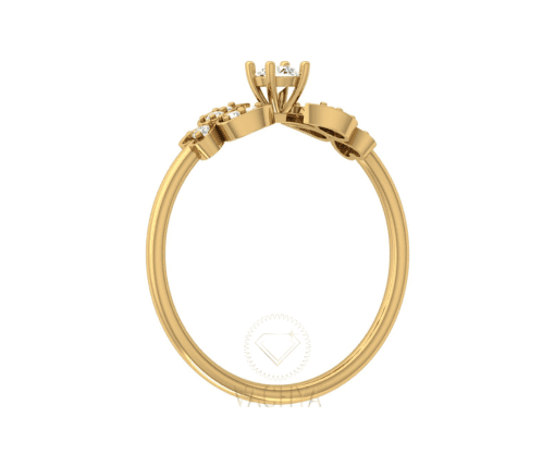 Double Side Leaf Pointer Diamond Ring - Image 4