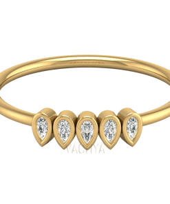 Alternative view of Diamond Drop Shape Ring