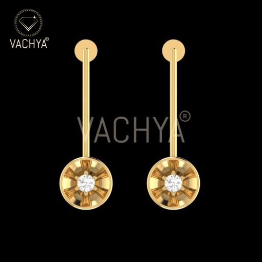 Hanging Circular Diamond Earrings