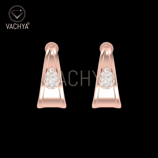 Leaf Curvey Diamond Studs