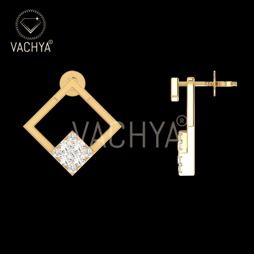 Thin Bezal Diamond Studs - Image 6
