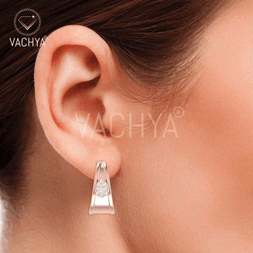 Leaf Curvey Diamond Studs - Image 5
