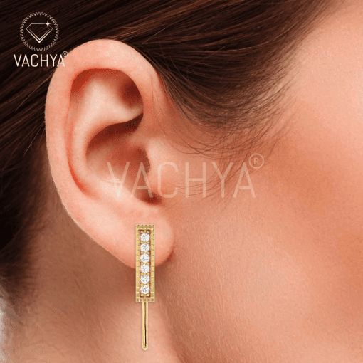Stick Diamond Studs - Image 3