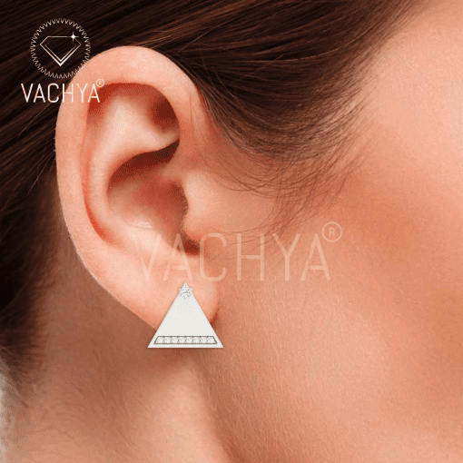 Trilliant Cut Diamond Studs - Image 3