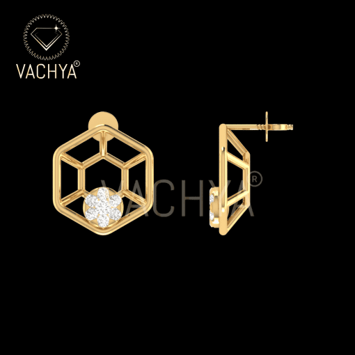 Web Diamond Studs - Image 3