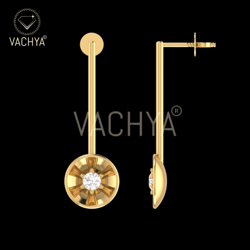 Hanging Circular Diamond Earrings - Image 6