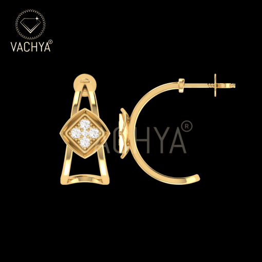 Hollow Diamond Studs - Image 4