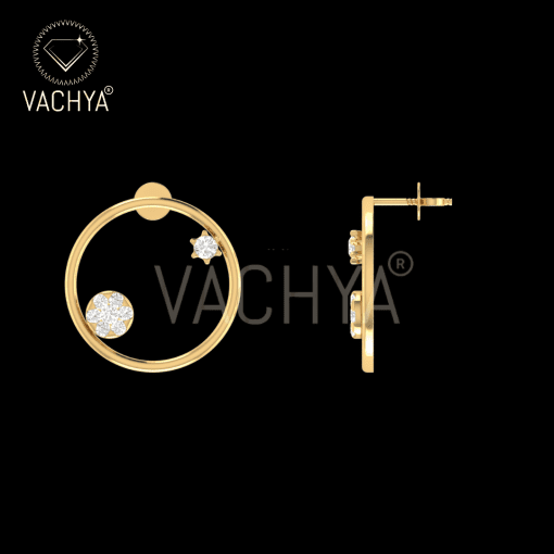 Golden Cage Diamond Studs - Image 3