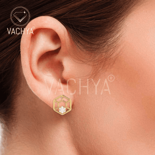 Web Diamond Studs - Image 4