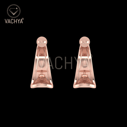 Leaf Curvey Diamond Studs - Image 3