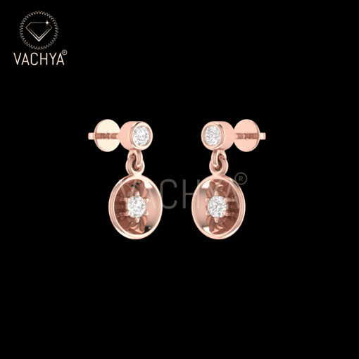 Floral Drop Diamond earrings - Image 5