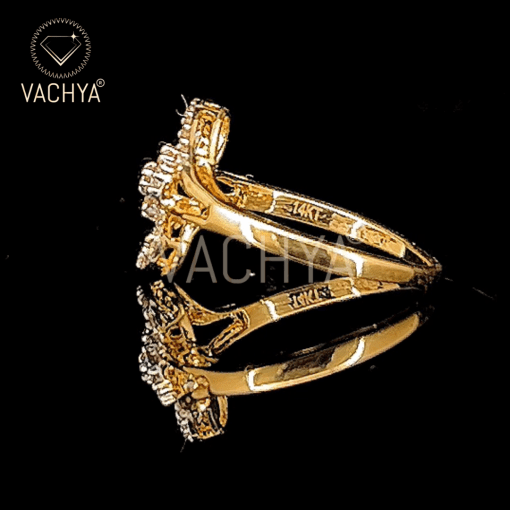 Wave Flower Diamond Ring - Image 4