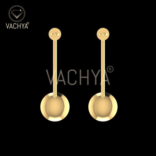 Hanging Circular Diamond Earrings - Image 3
