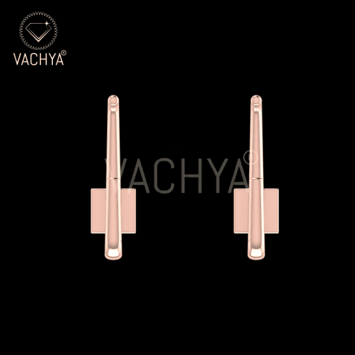 Cutout Square Diamond Studs - Image 6