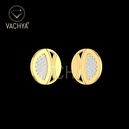 Circle Shape Diamond Studs - Image 6