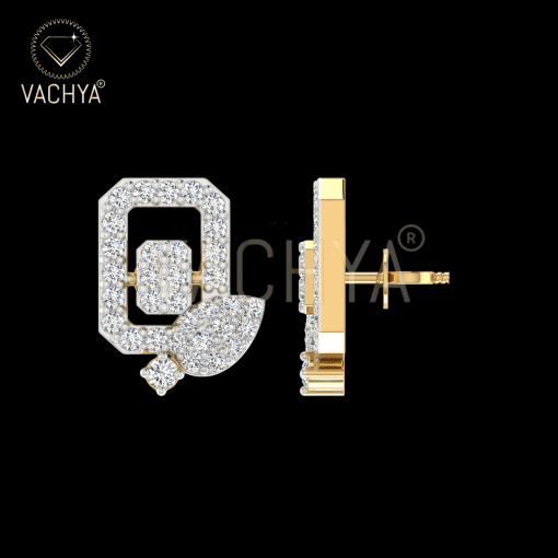Quadrate Diamond Studs - Image 3