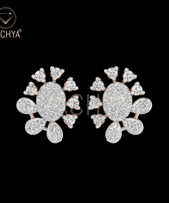 Flower Petal Diamond Studs