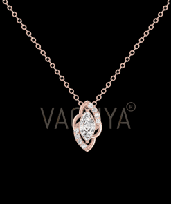 Eye Shape Diamond Pendant