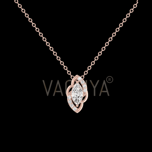 Eye Shape Diamond Pendant