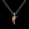 Half Flower Diamond Pendant