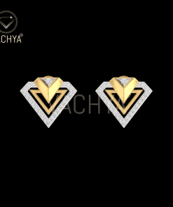 Diamond Shape Diamond Studs