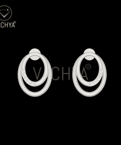 Double Oval Diamond Studs