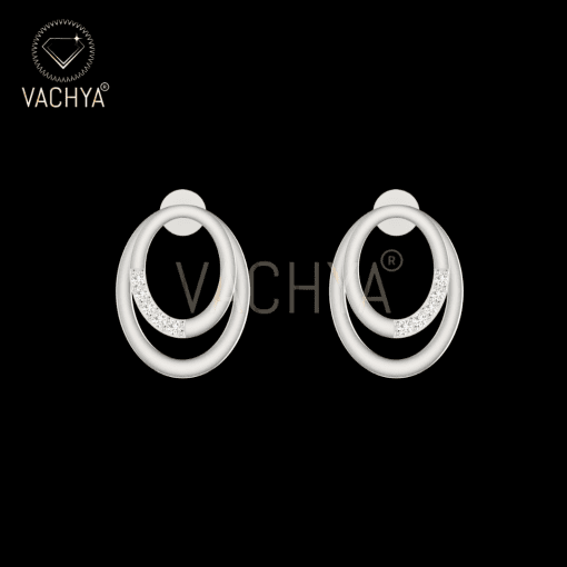 Double Oval Diamond Studs