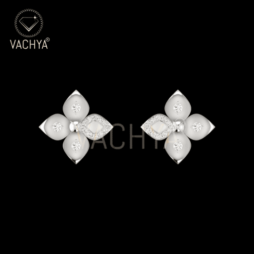 4 Leaf Diamond Studs