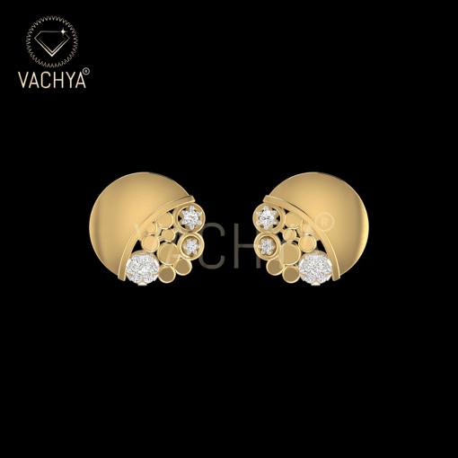 Half Pot Diamond Studs