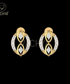 Leaf Eye Diamond Studs