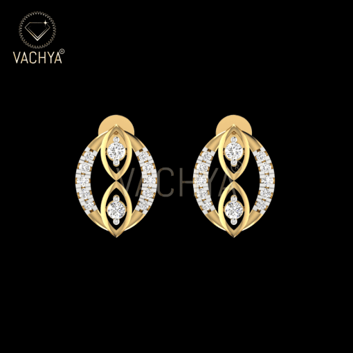 Leaf Eye Diamond Studs
