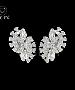 Alternative view of Petals Diamond Studs