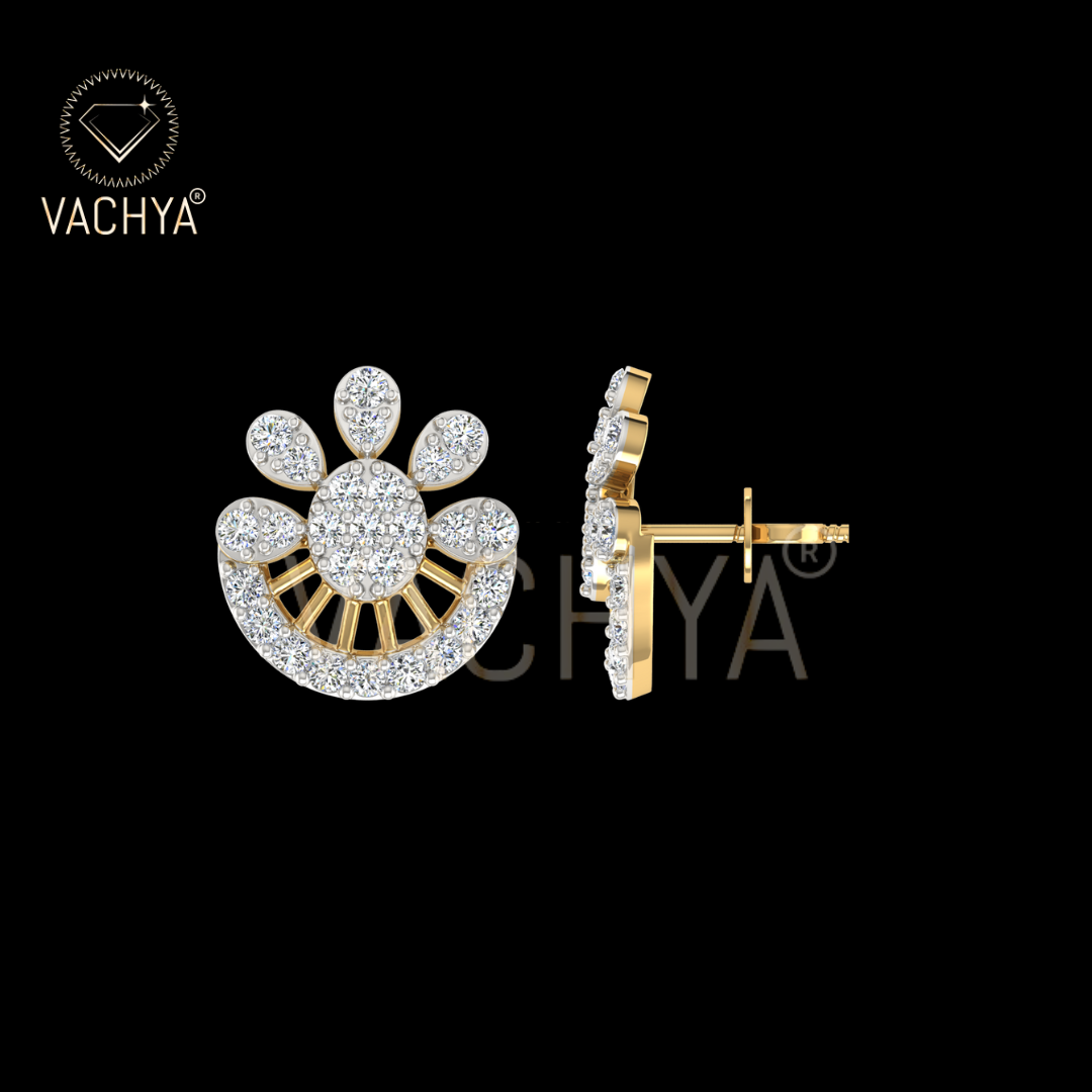 Floret Diamond Studs - Image 3