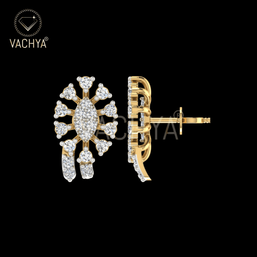 Surrounded Shiny Diamond Studs - Image 3