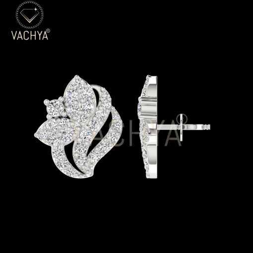 Graceful Diamond Studs - Image 3