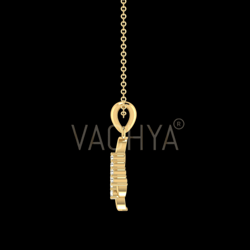 Flowy Diamond Pendant - Image 3