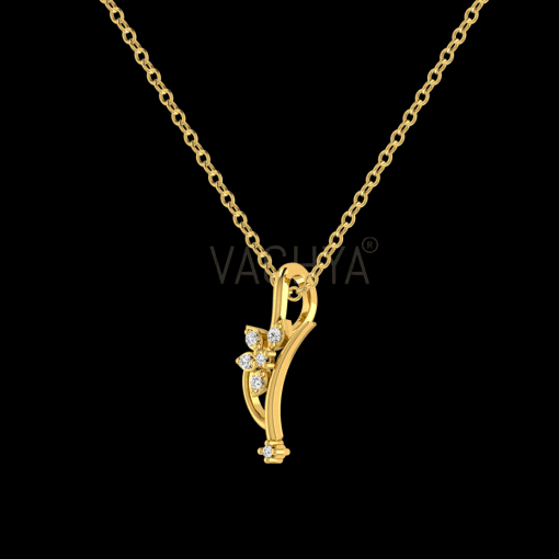 Half Flower Diamond Pendant - Image 3