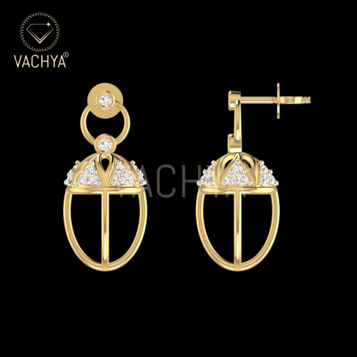 Lamp Diamond Hanging Earrings - Image 3