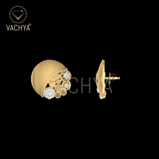 Half Pot Diamond Studs - Image 3