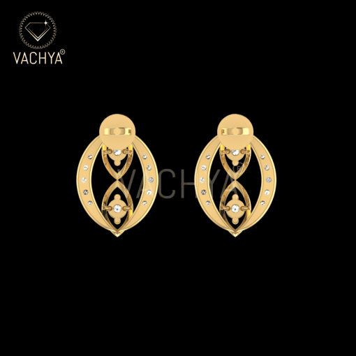 Leaf Eye Diamond Studs - Image 3