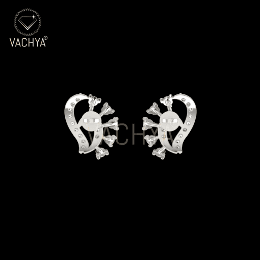Peacock Diamond Studs - Image 3