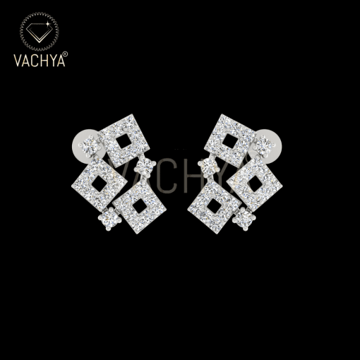 Square Layer Diamond Studs