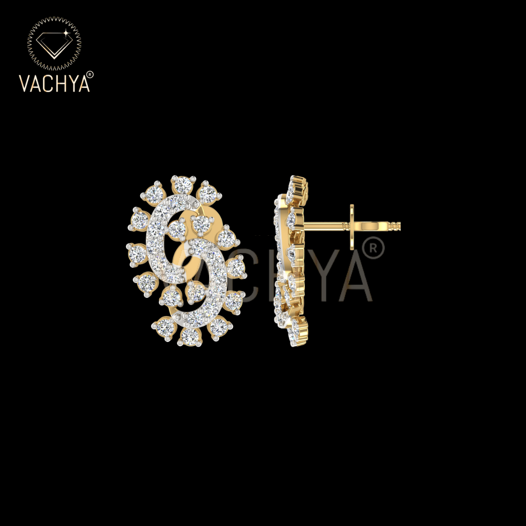 Snale Diamond Studs - Image 3