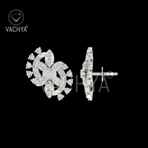 Petals Diamond Studs - Image 3