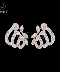3 Half Curve Diamond Studs